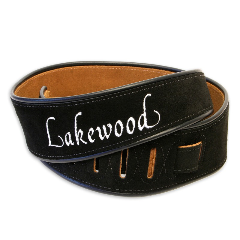 Lakewood Leather Strap with Embroidered-Black