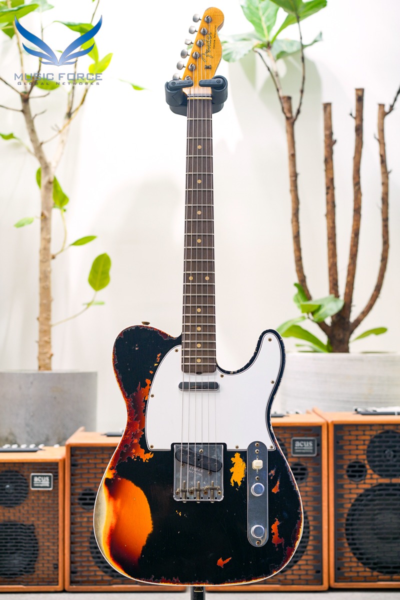 [2024 새봄맞이세일! (~4/30까지)] Fender Custom Shop Limited Edition 1959 Telecaster Custom Super Heavy Relic-Aged Black over 3-Color Sunburst (2022년산/신품) - CZ558868