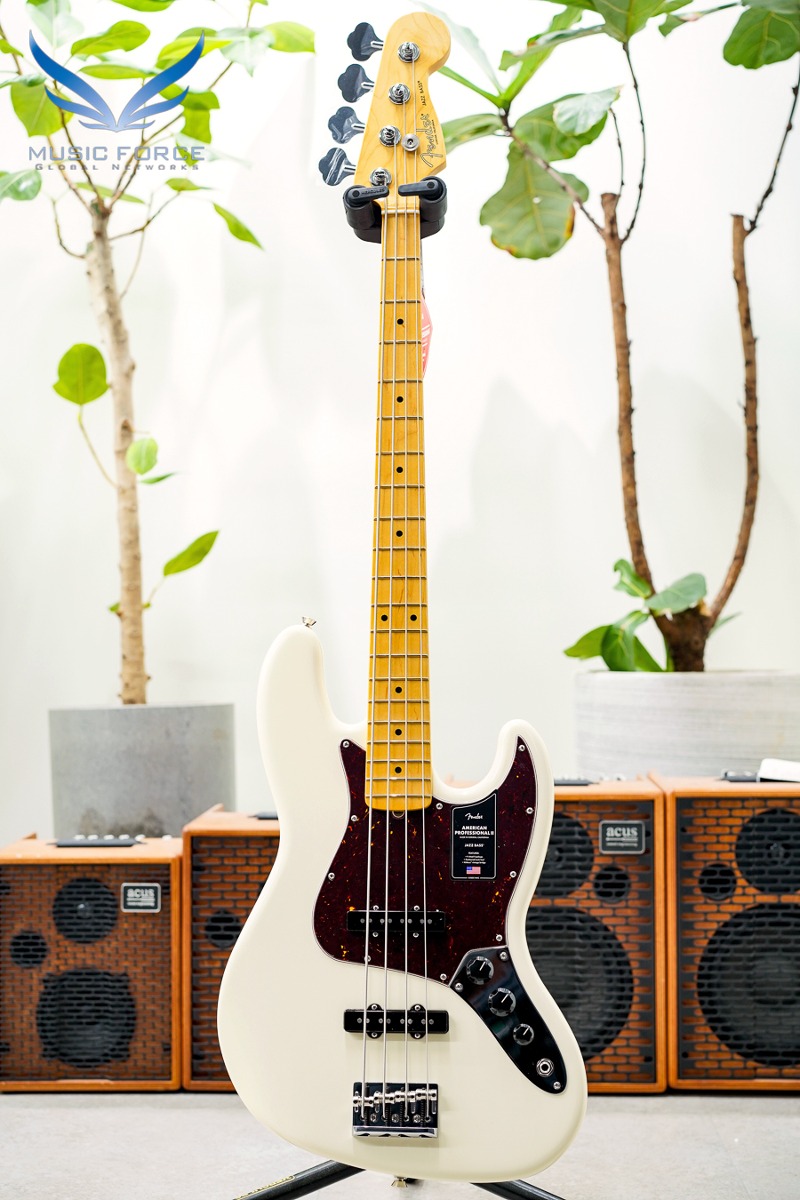 Fender USA American Professional II Jazz Bass-Olympic White w/Maple FB (신품) 펜더 아메리칸 프로페셔널 II 재즈 베이스 - US23113789