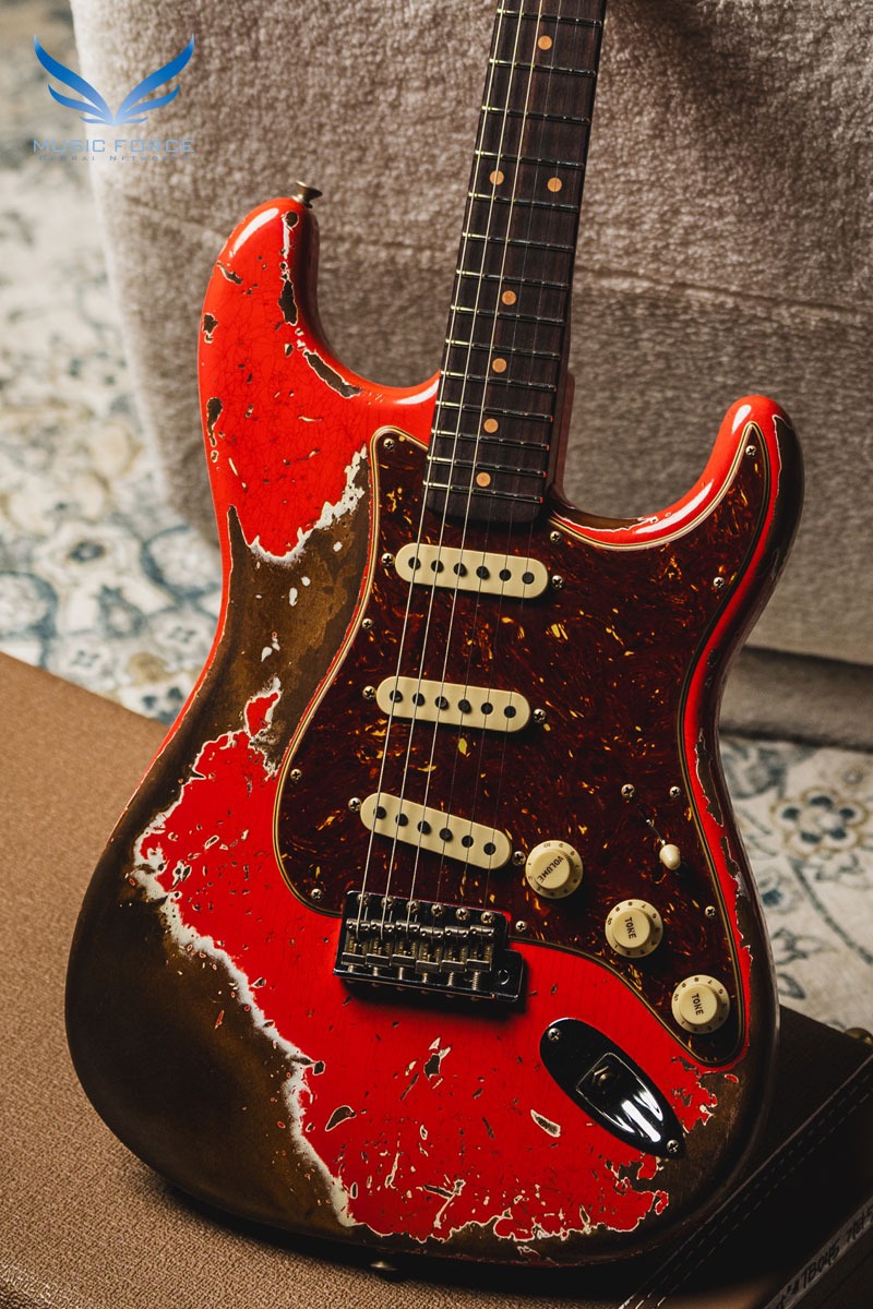 [2024 새봄맞이세일! (~5/31까지)] Fender Custom Shop Limited Edition 1960 Roasted Strat Super Heavy Relic-Aged Fiesta Red w/Roasted Maple Neck &amp; Tortoise Pickguard (2023년산/신품) - CZ576044