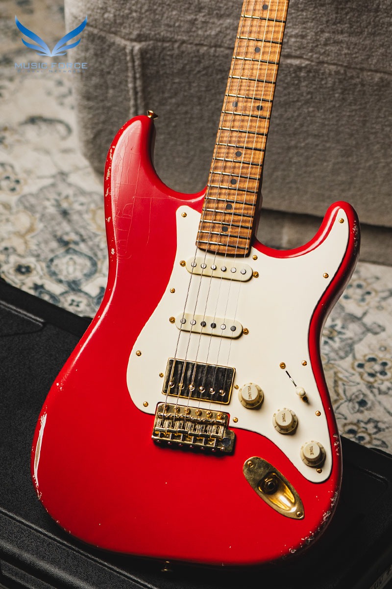 Xotic USA California Classic XSC-2 SSH Medium Aging-Fiesta Red w/Master Grade Roasted Flame Maple Neck &amp; Gold Hardware (2022년산/Made in USA/신품) - 2553