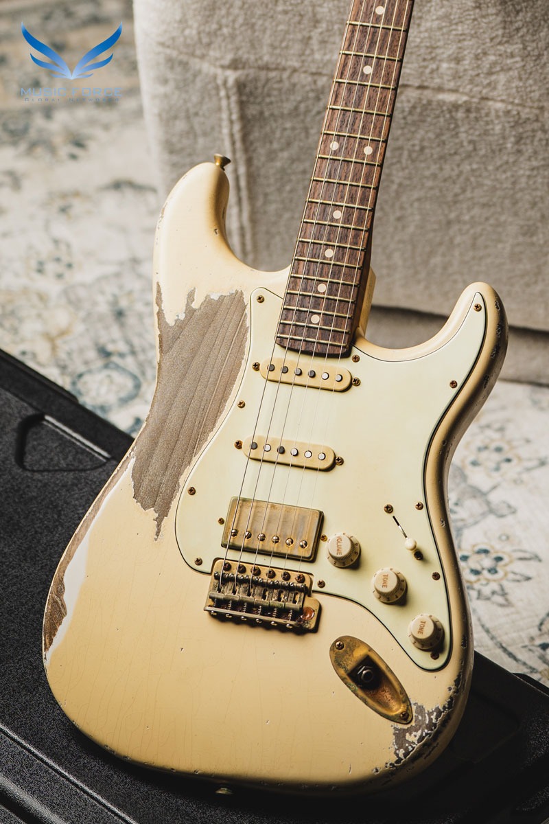 Xotic USA California Classic XSC-2 SSH Super Heavy Aging-Vintage White w/Master Grade Roasted Flame Maple Neck &amp; Gold HW (2021년산/Made in USA/신품) - 2118